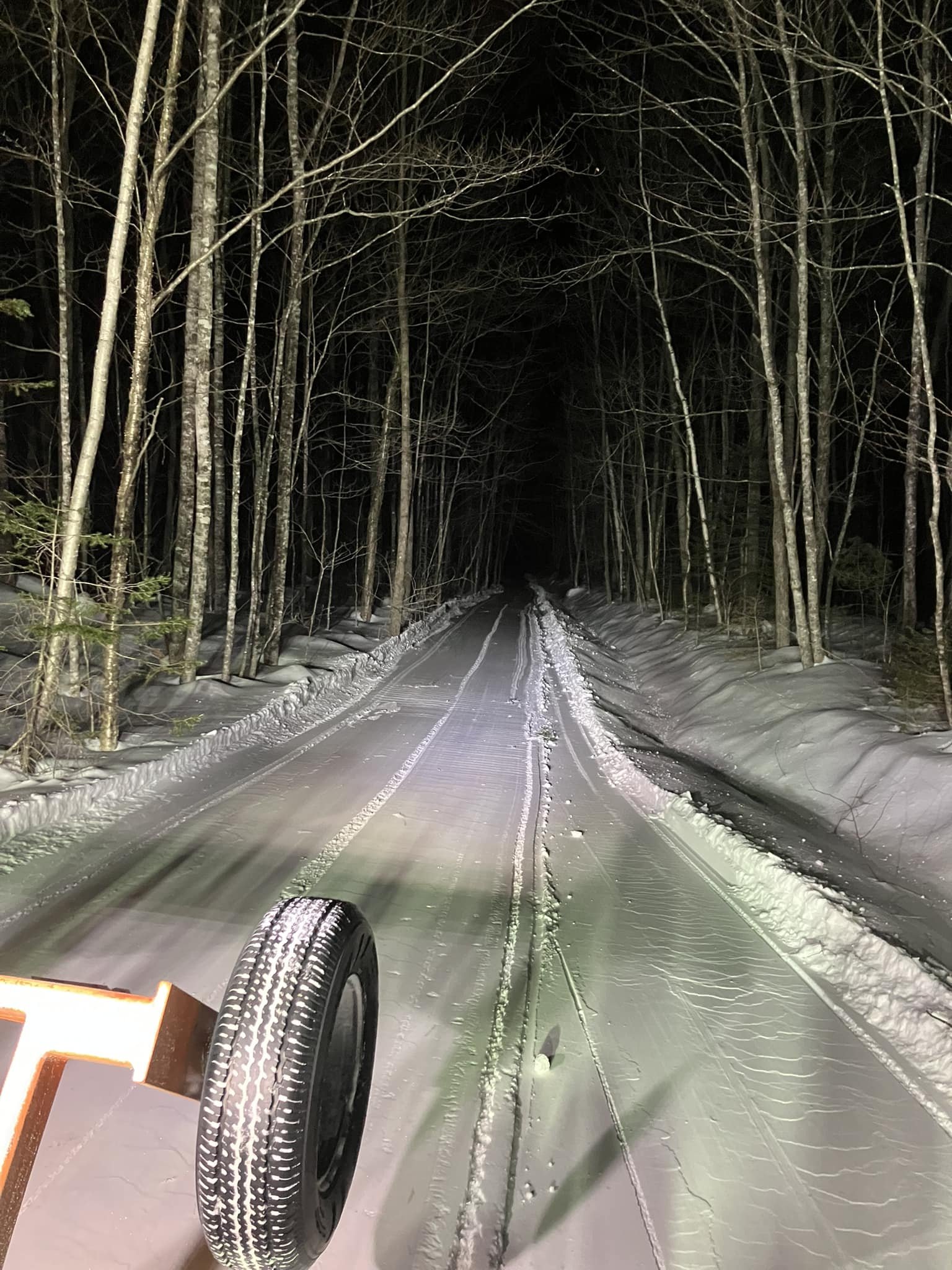 Night grooming out on the Narrow Gauge trails